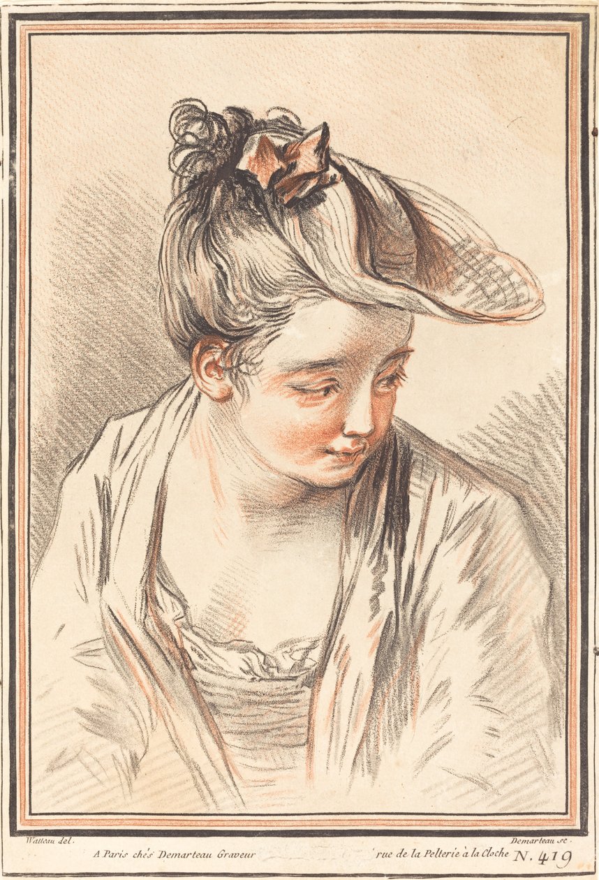 Hlava mladé ženy, 1773. od Gilles Demarteau