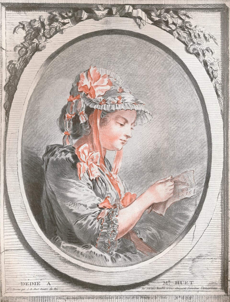 Portrét Madame Huet, c1773 od Gilles Demarteau