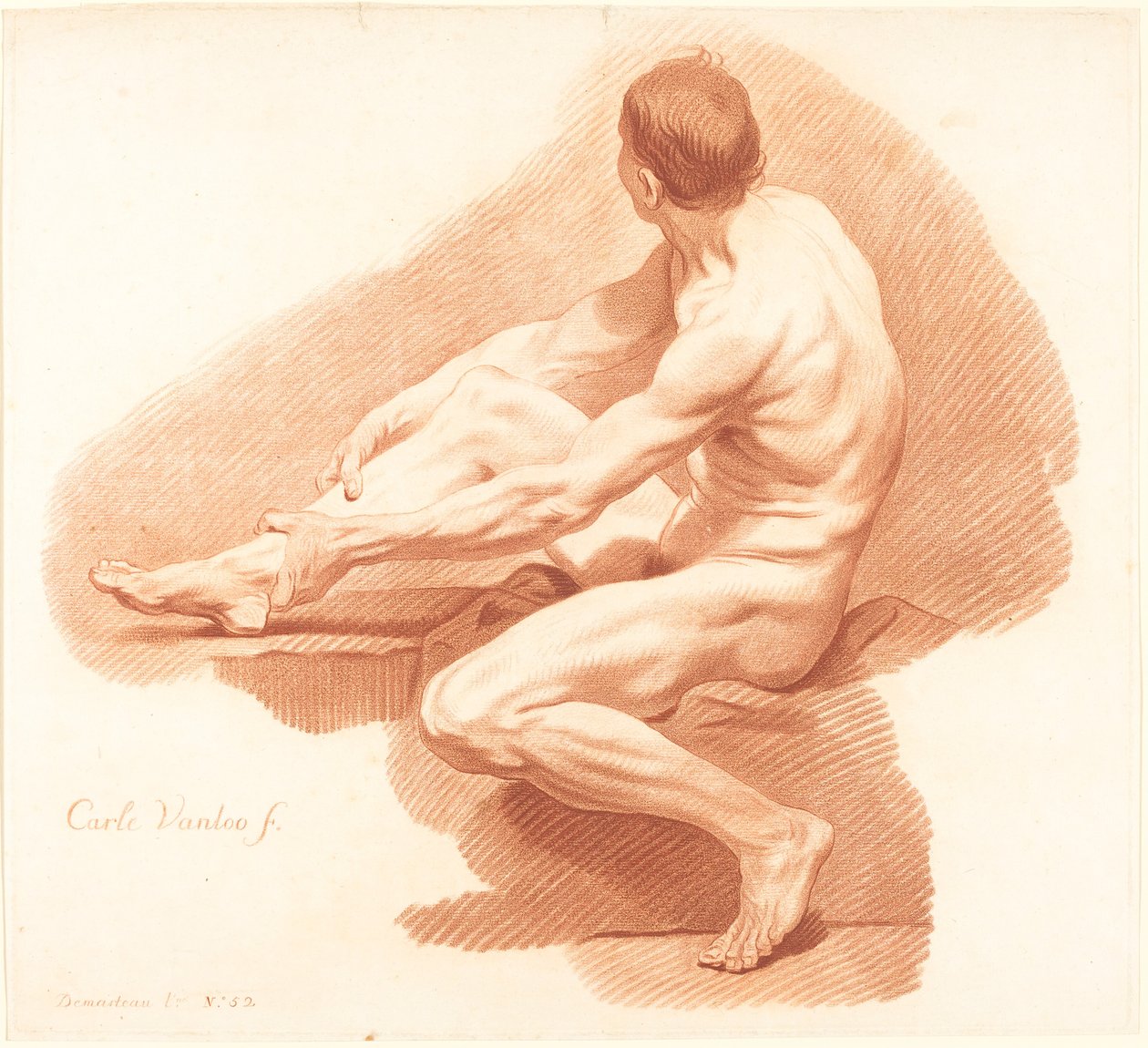 Akademie od Gilles Demarteau, the Elder after Carle Van Loo