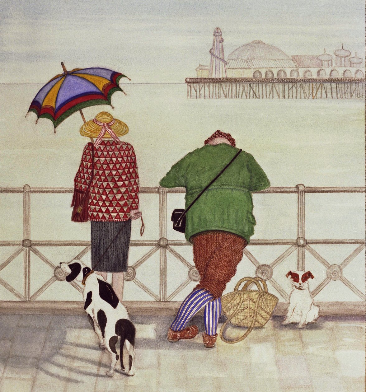Brighton Pier, 1986 (akvarel na papíře) od Gillian Lawson
