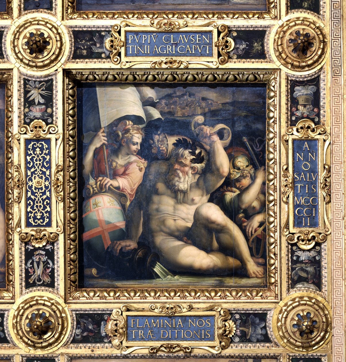 Alegorie regionu Romagna ze stropu Salone dei Cinquecento, 1565 (panel) od Giorgio Vasari