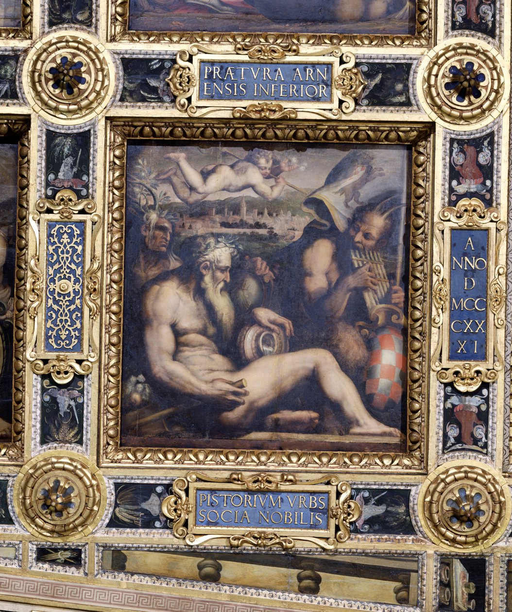 Alegorie města Pistoia ze stropu Salone dei Cinquecento, 1565 (panel) od Giorgio Vasari