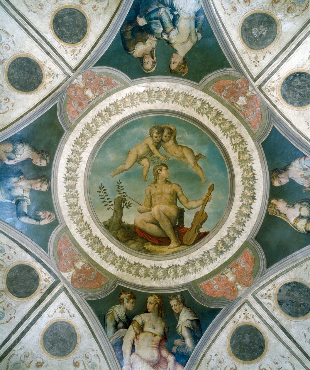 Apollo a alegorie manželské lásky, Camera di Apollo od Giorgio Vasari