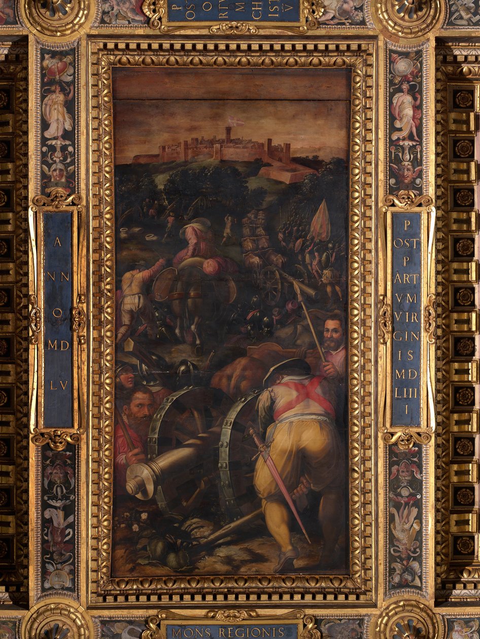 Útok na Monteriggioni od Giorgio Vasari
