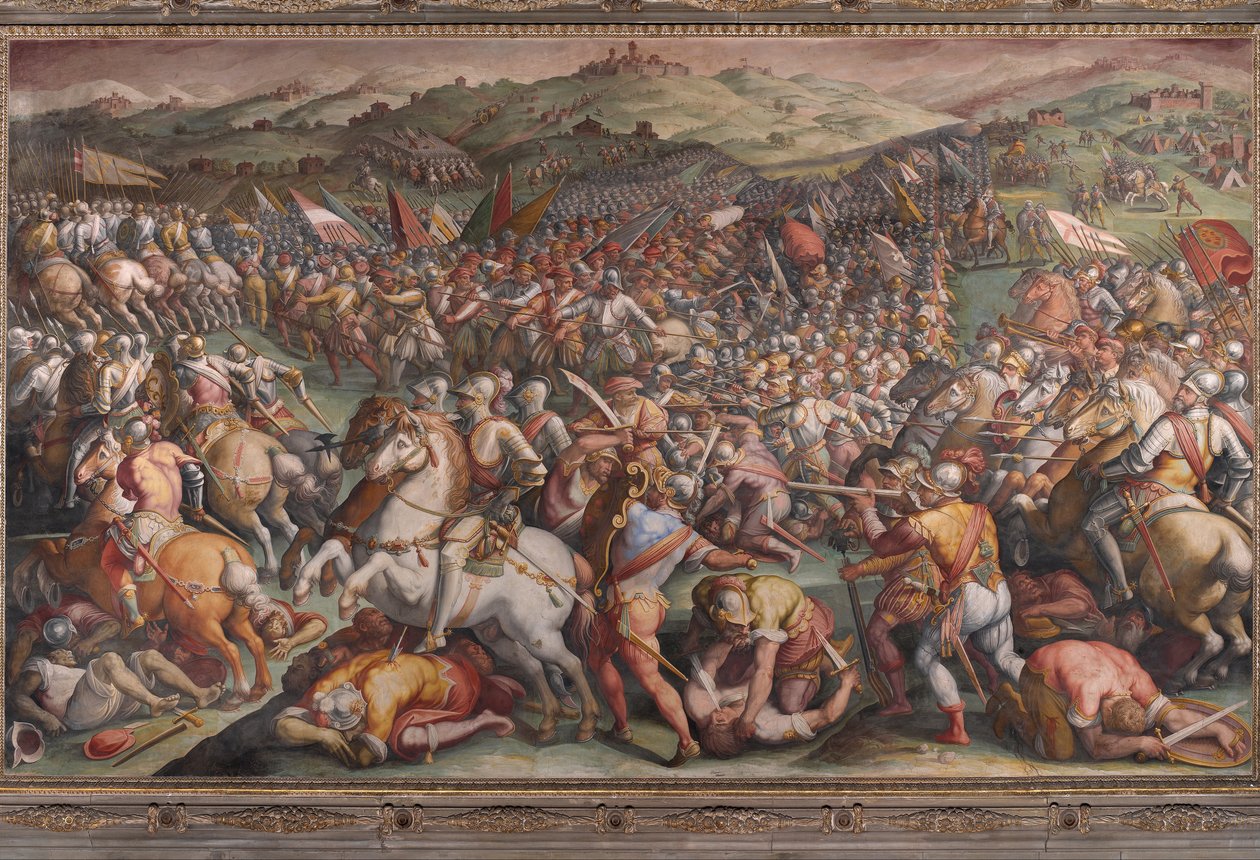 Bitva u Marciana ve Val di Chiana od Giorgio Vasari