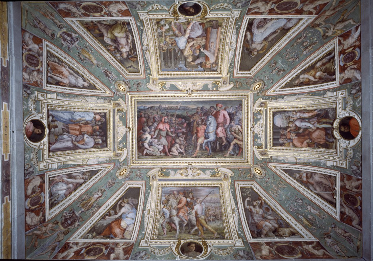 Strop Sala di Cosimo Il Vecchio zobrazující Cosima de 