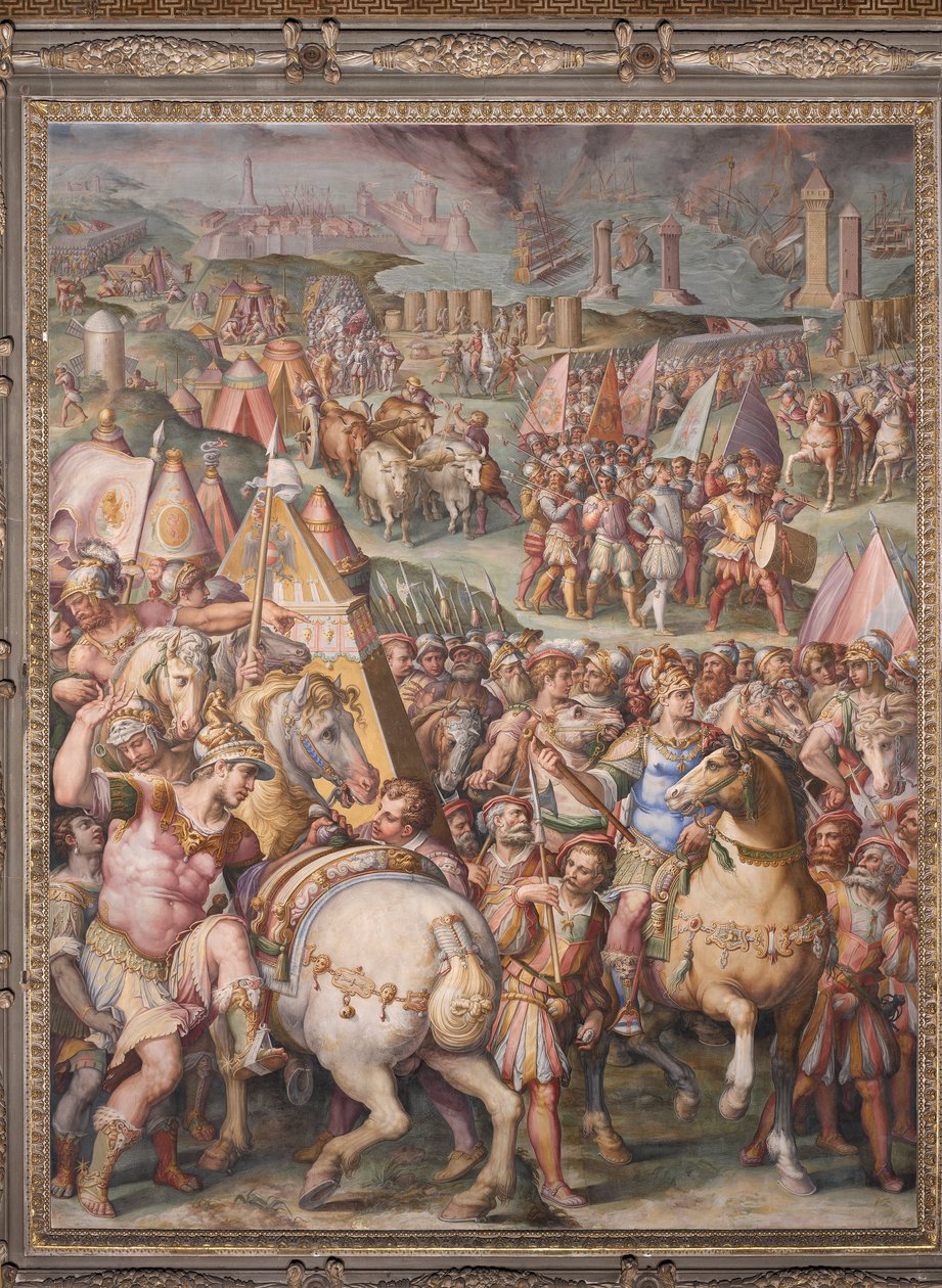 Císař Massimiliano ruší obléhání Livorna od Giorgio Vasari