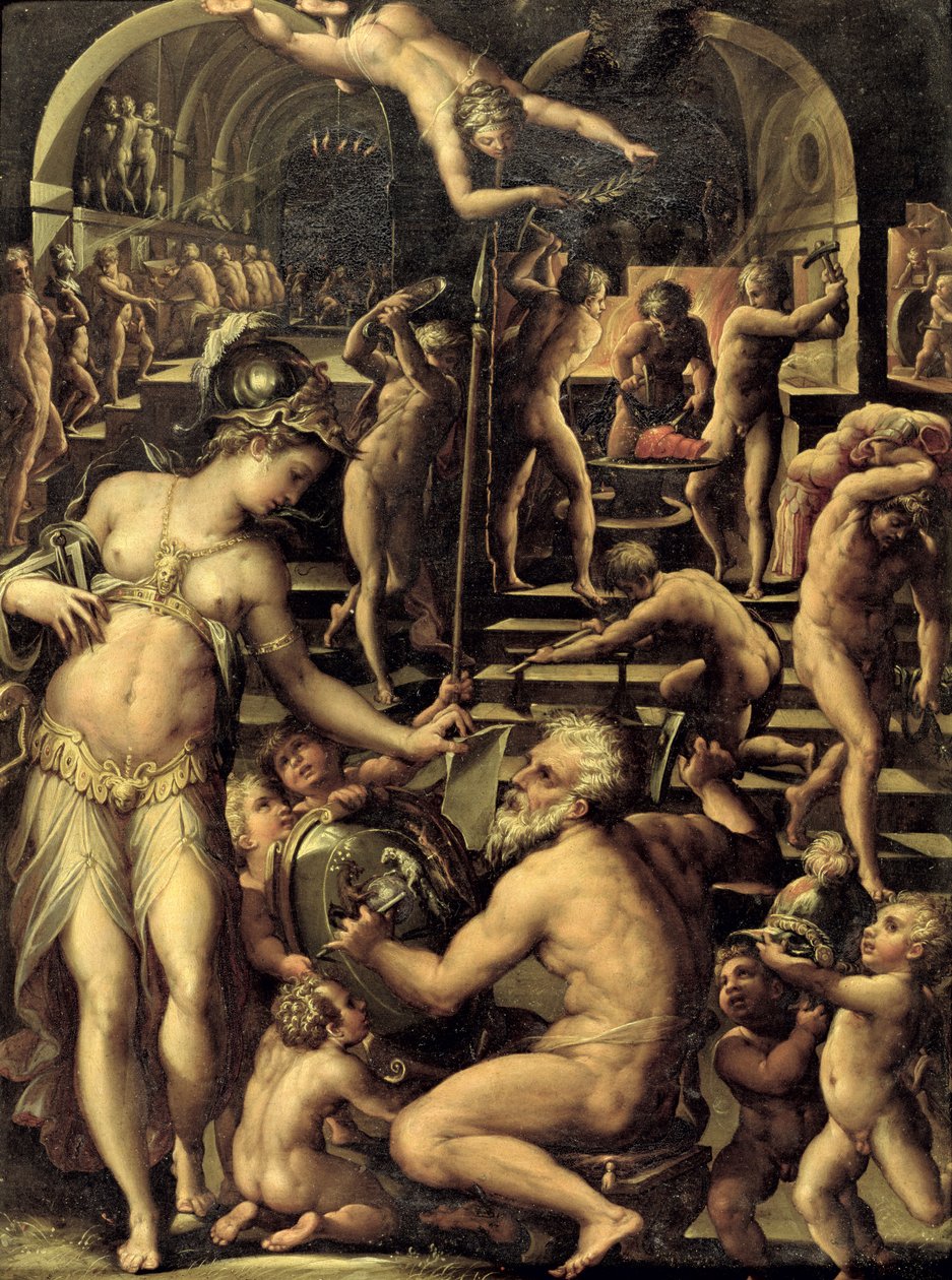 Vulkánova kovárna, 1565 od Giorgio Vasari