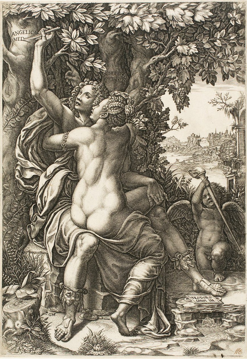 Angelika a Medoro od Giorgio Ghisi