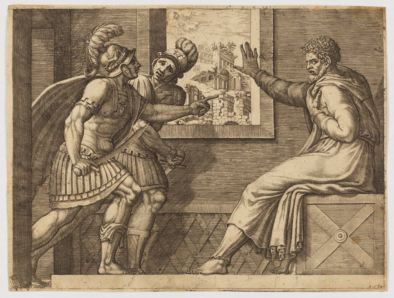 Caius Marius ve vězení od Giorgio Ghisi