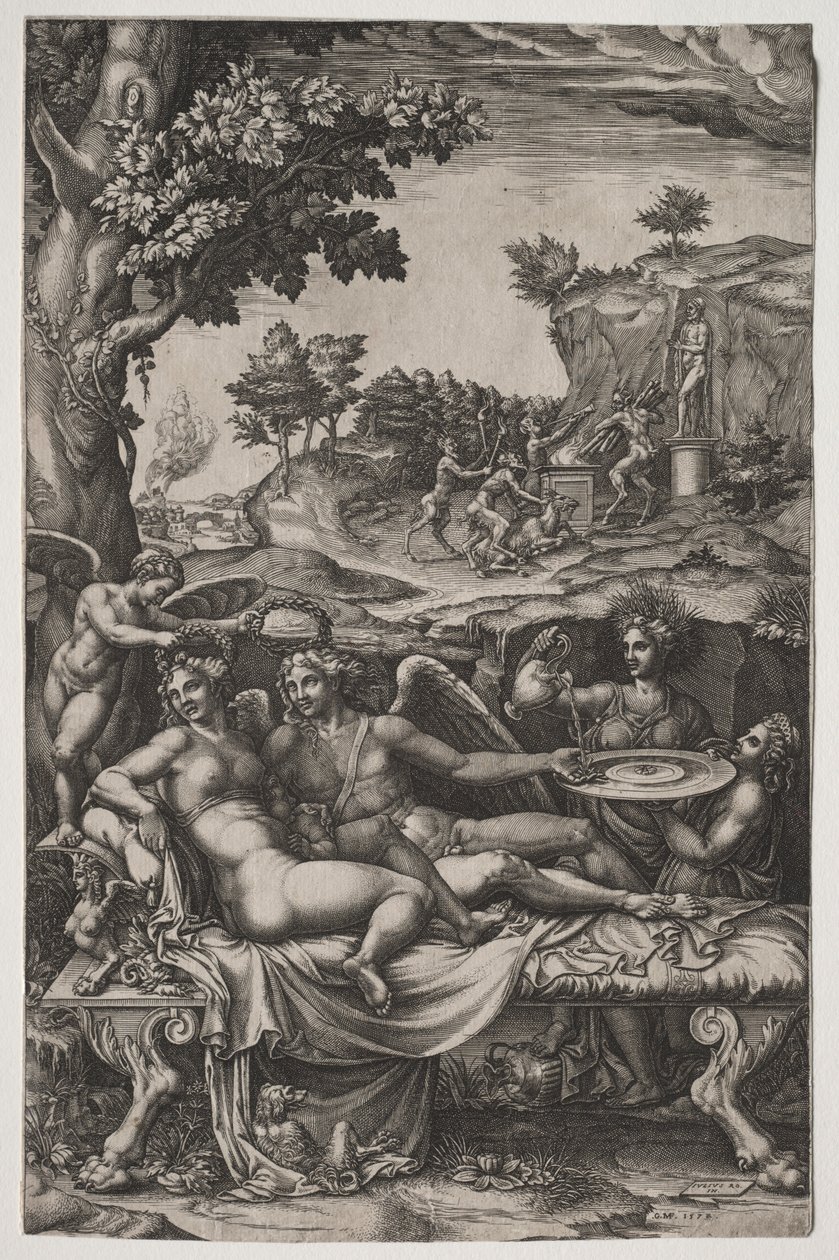 Cupid a Psyche, 1574. od Giorgio Ghisi