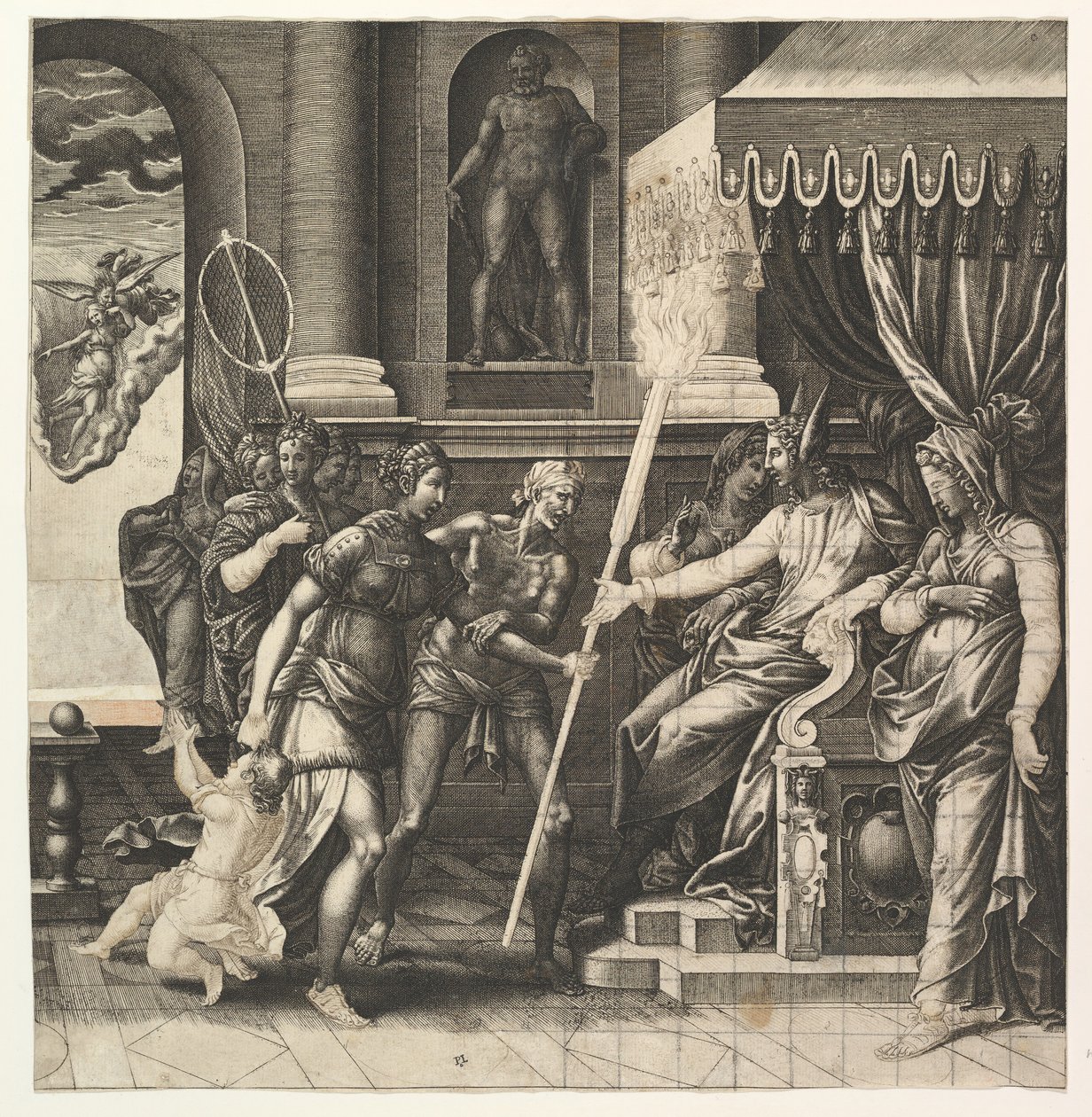 Pomluva z Apelles, 1560. od Giorgio Ghisi