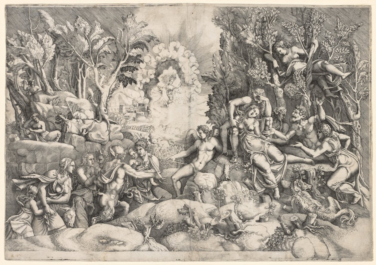 Smrt Procrise, c. 1540. od Giorgio Ghisi