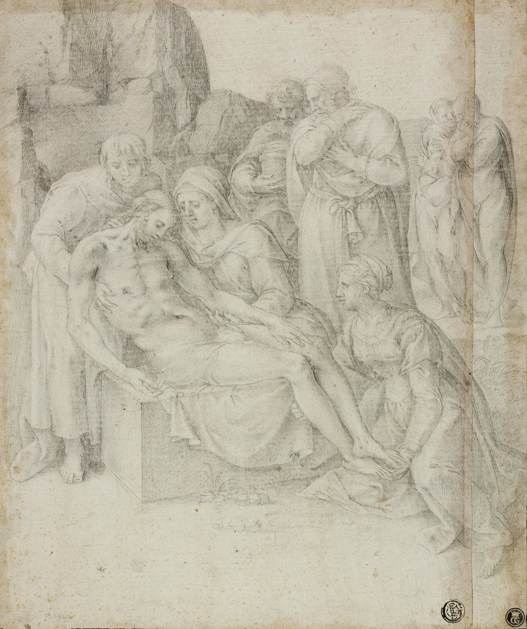 Oplakávání, 1540-68 od Giorgio Giulio Clovio