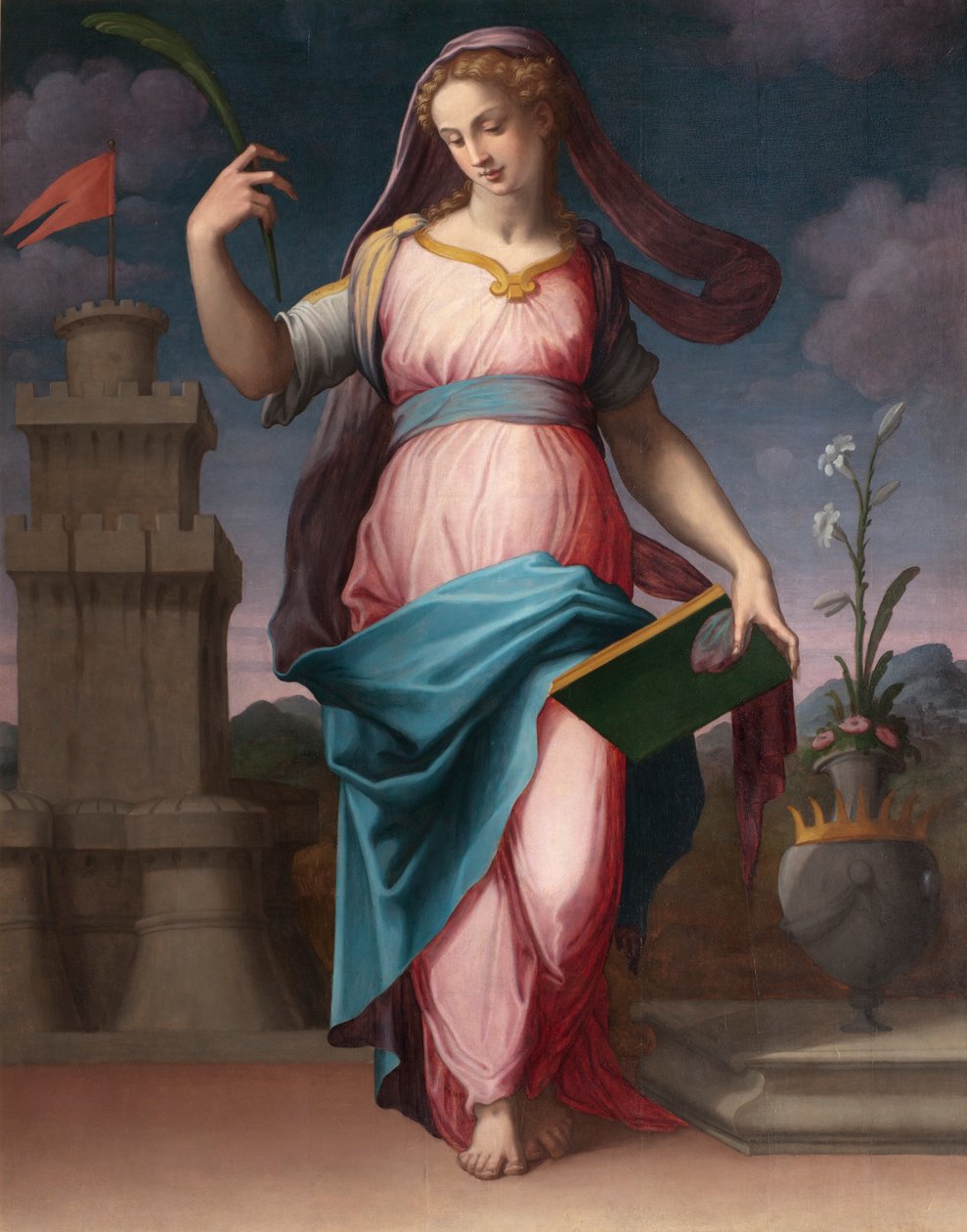 Svatá Barbora od Giorgio Vasari