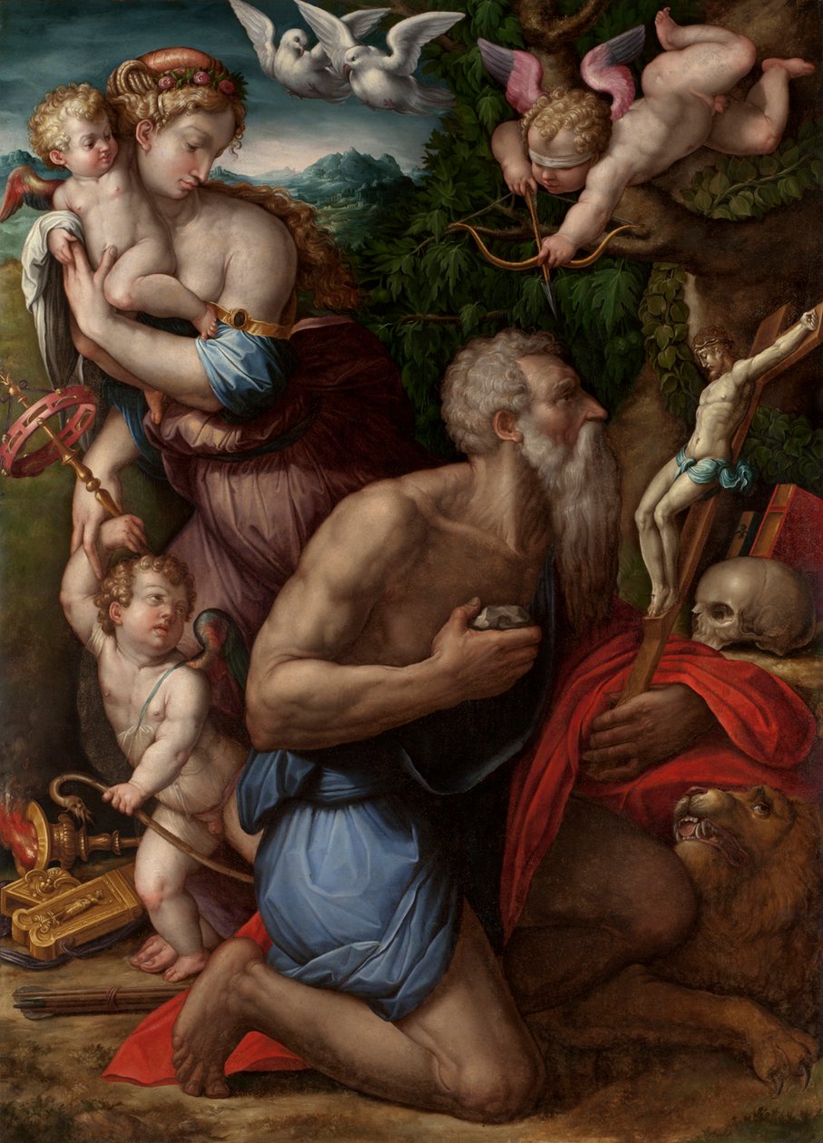 Pokušení svatého Jeronýma. od Giorgio Vasari