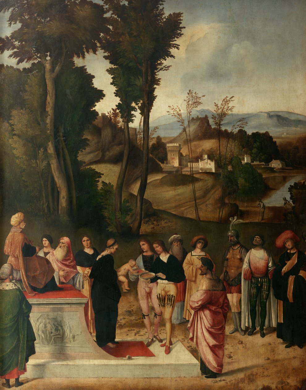 Mojžíš ve zkoušce ohněm od Giorgione da Castelfranco