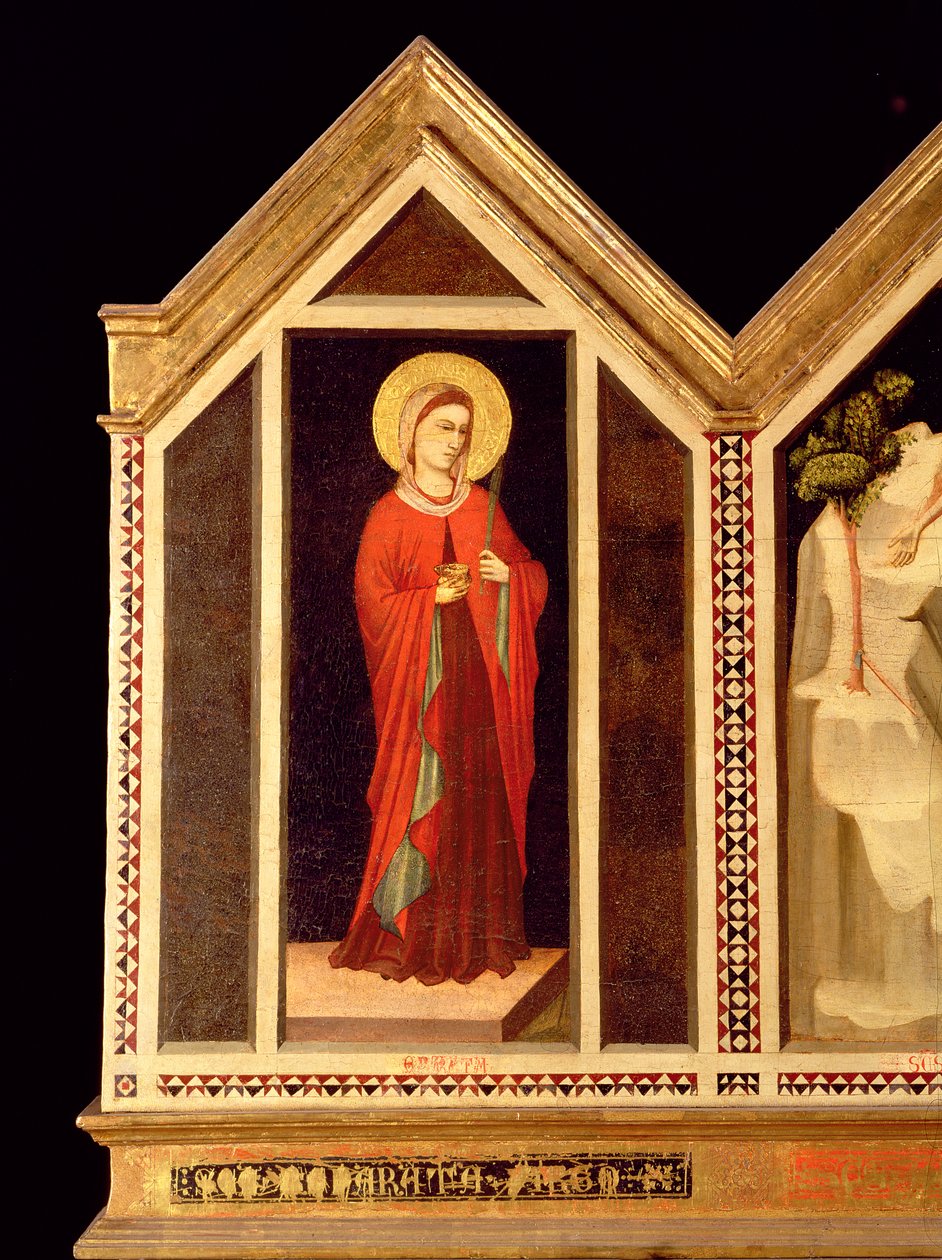Světice z polyptychu sv. Reparaty (zadní strana panelu zcela vpravo) od Giotto di Bondone