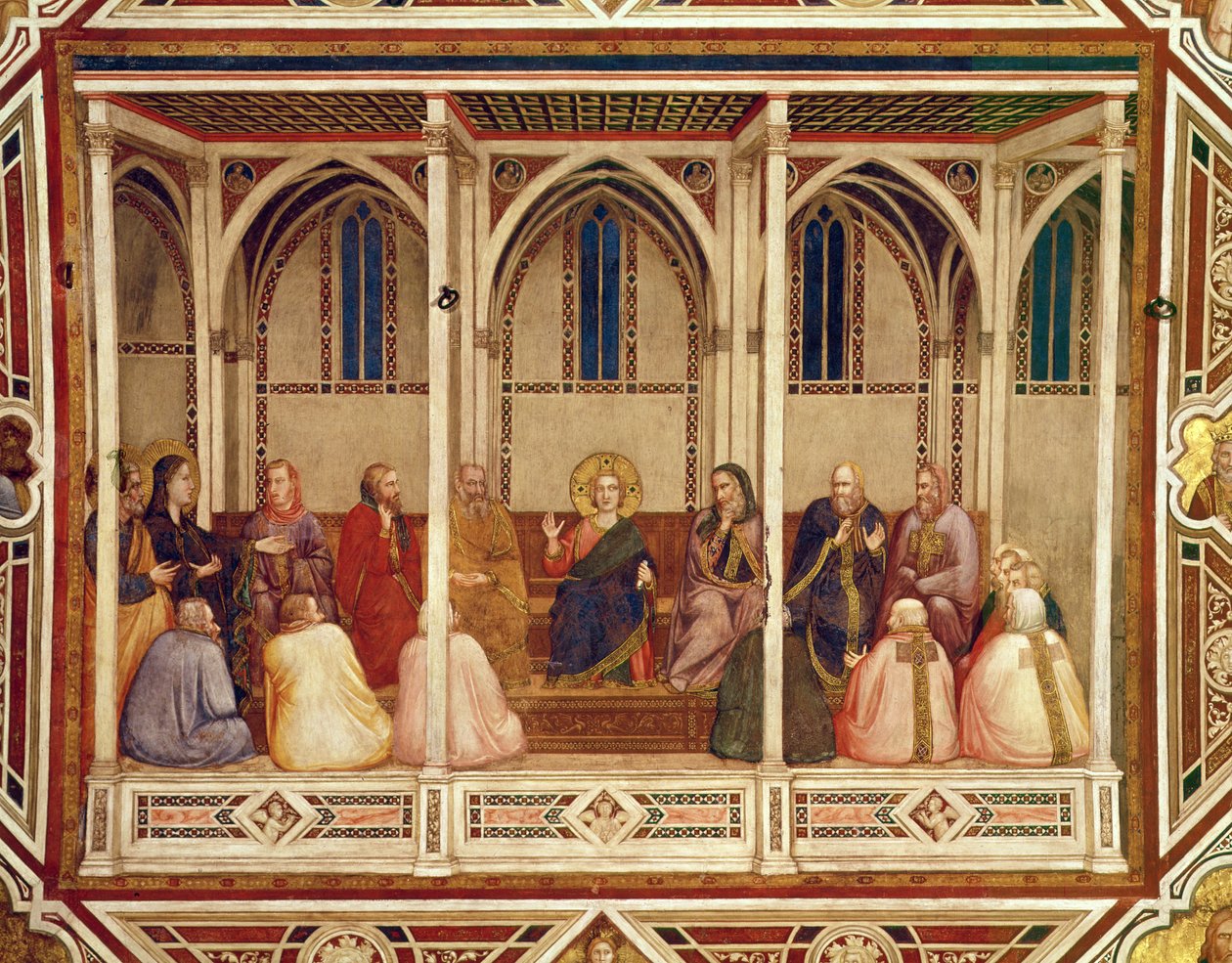 Ježíš mezi lékaři, kolem roku 1320 od Giotto di Bondone