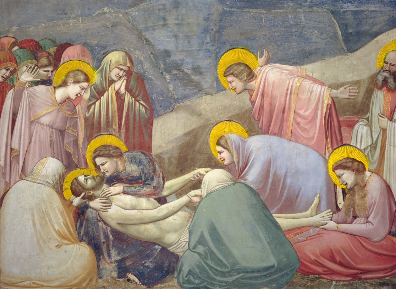 Oplakávání nad mrtvým Kristem, c.1305 detail fresky z 56296 od Giotto di Bondone