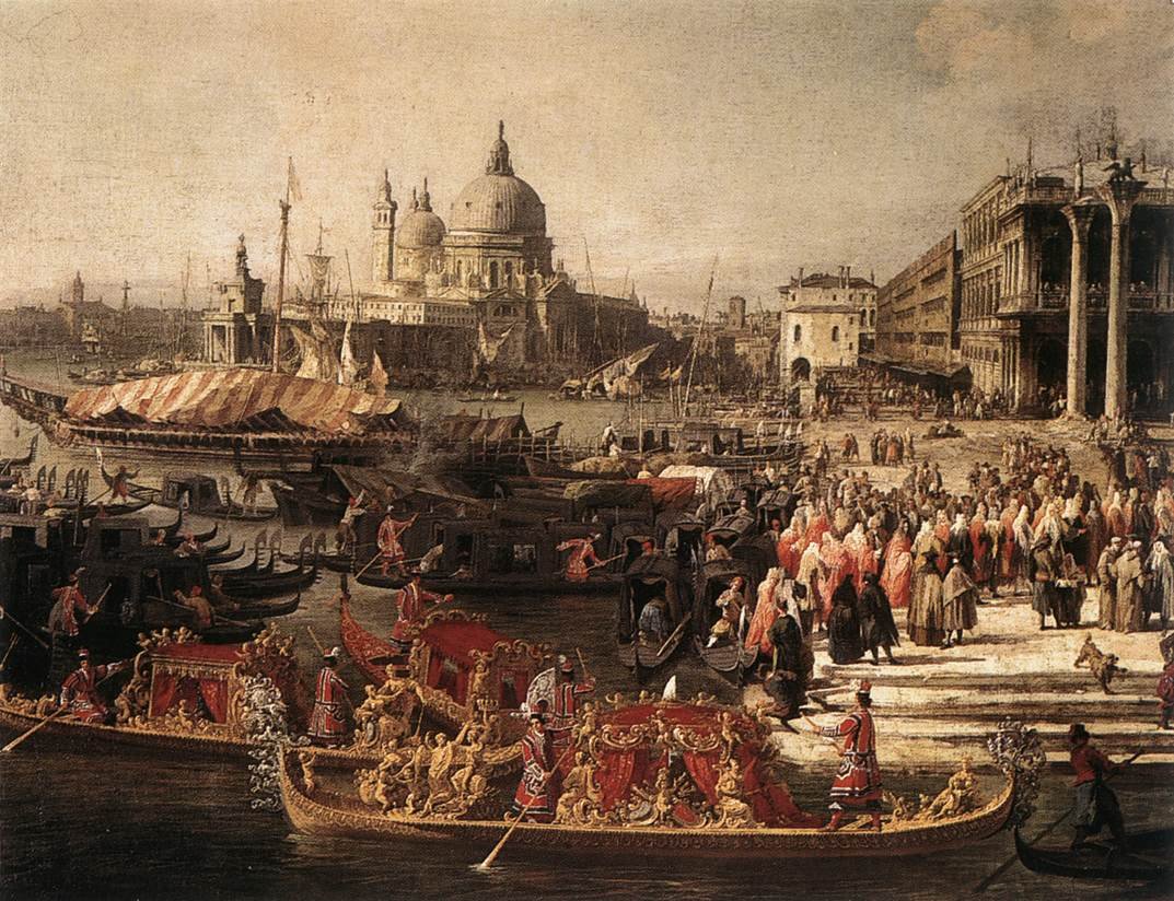 Příjezd francouzského velvyslance do Benátek od Giovanni Antonio Canal