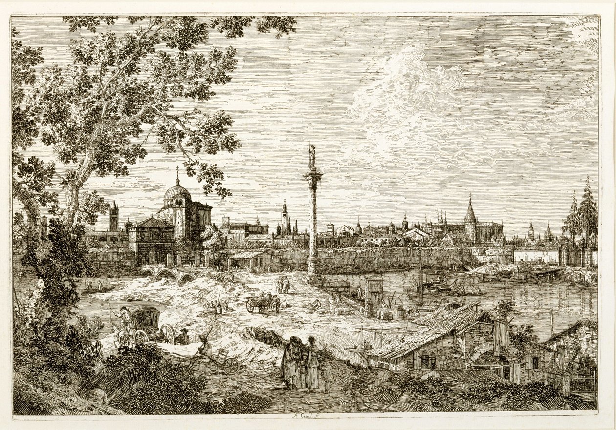 Imaginární pohled na Padovu od Giovanni Antonio Canal