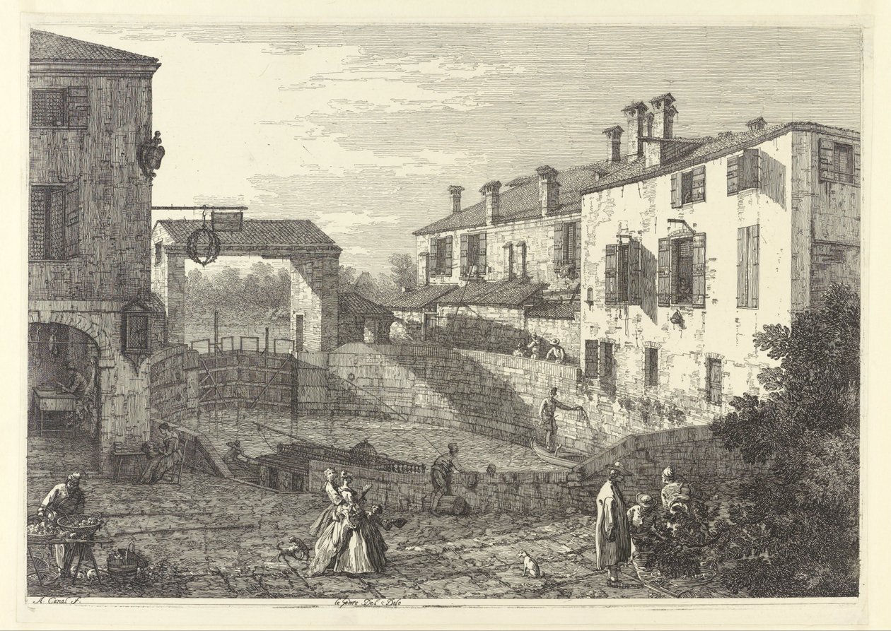 Zámky v Dolu od Giovanni Antonio Canal