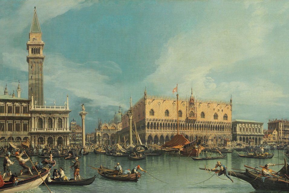 Molo, Benátky, z Bacino di San Marco od Giovanni Antonio Canal