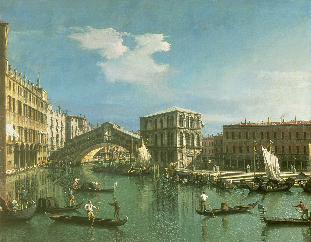 Most Rialto, Benátky od Giovanni Antonio Canal