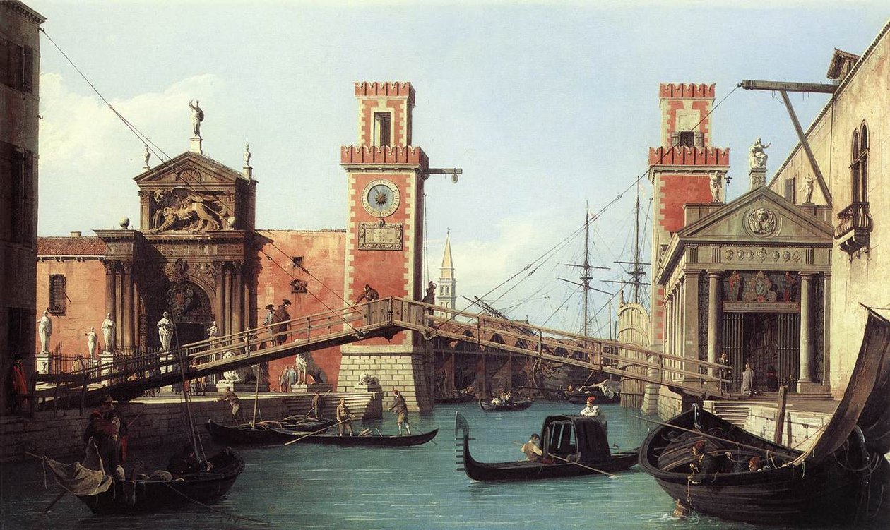 Pohled na vstup do Arsenalu od Giovanni Antonio Canal