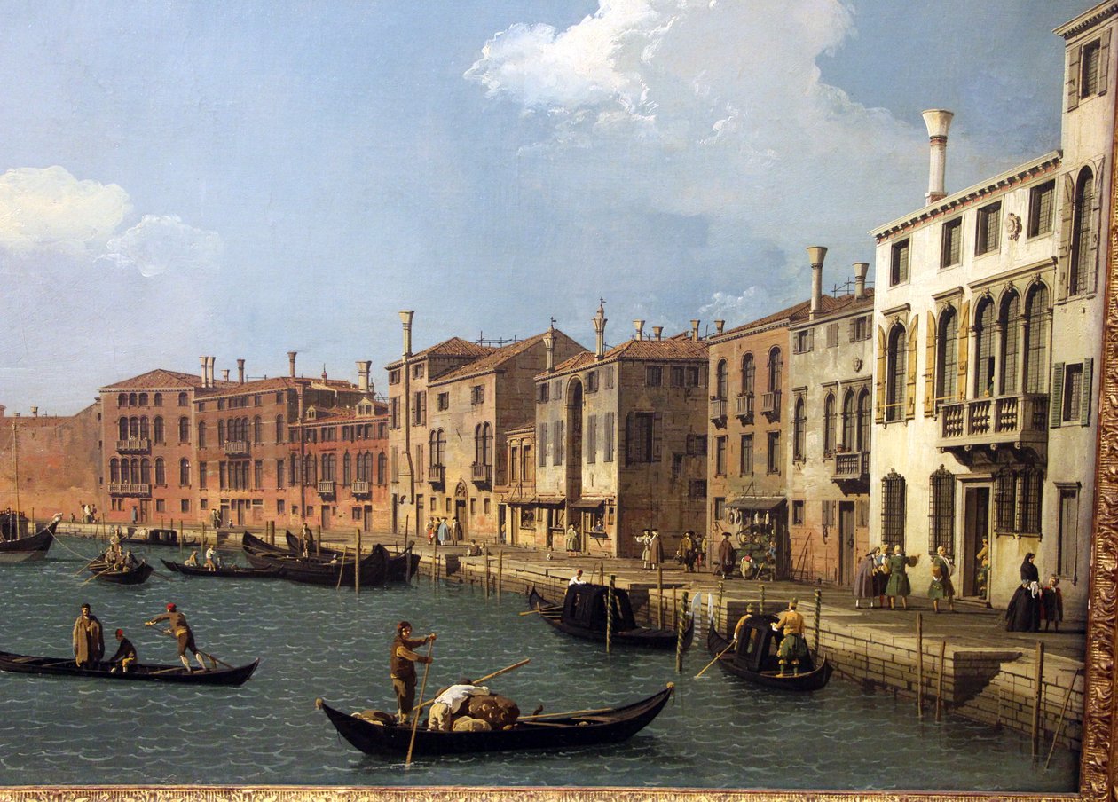 pohled na kanál Santa Chiara v Benátkách od Giovanni Antonio Canal