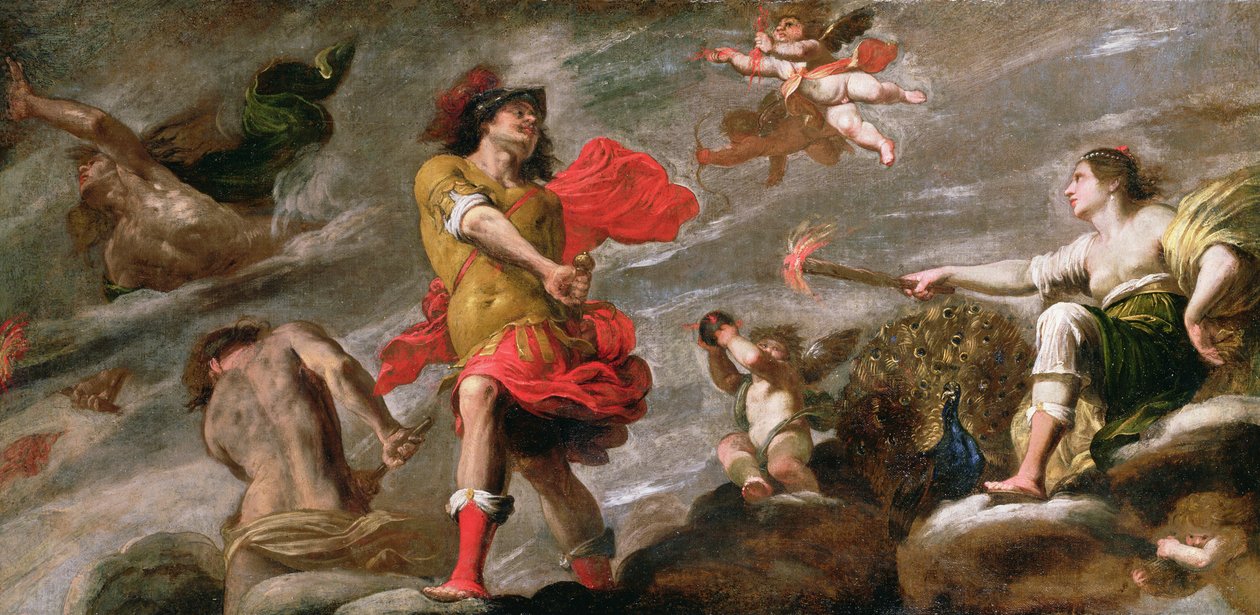 Juno a Mars, kolem roku 1650 od Giovanni Battista Carlone