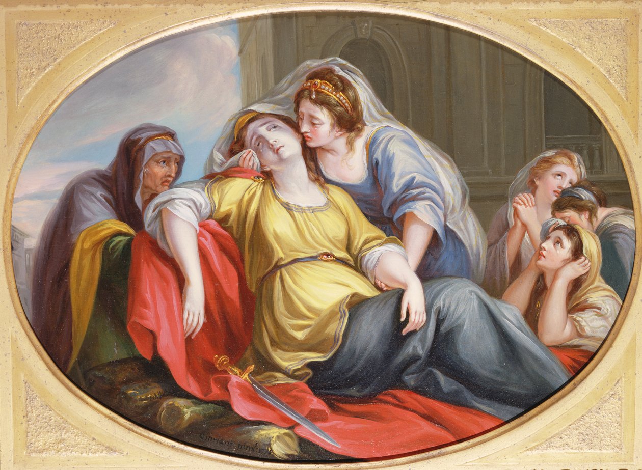 The Death of Dido, 1778 (olej na mědi) od Giovanni Battista Cipriani