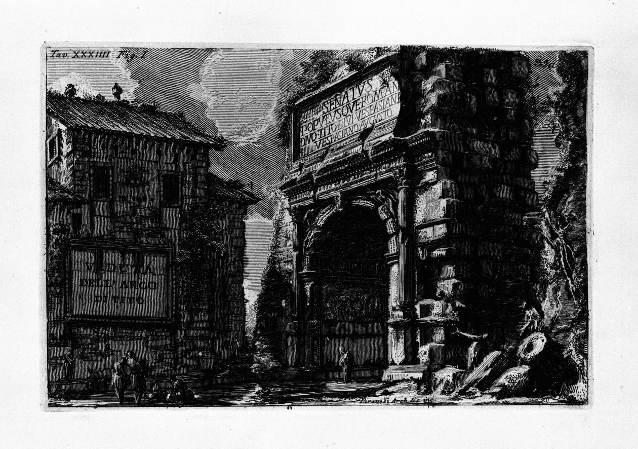 Titův oblouk od Giovanni Battista Piranesi