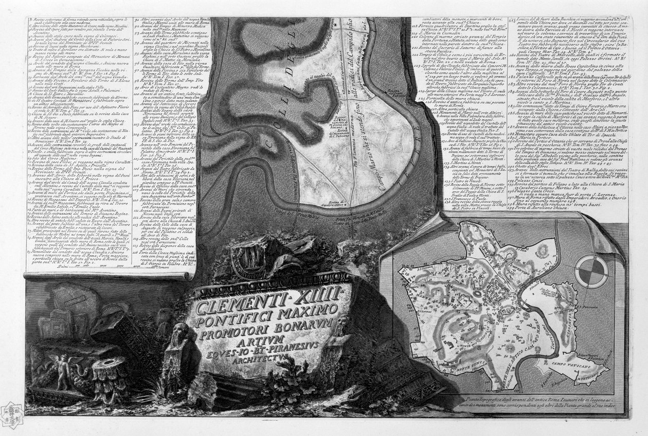 Mapa Říma, část. 2 od Giovanni Battista Piranesi