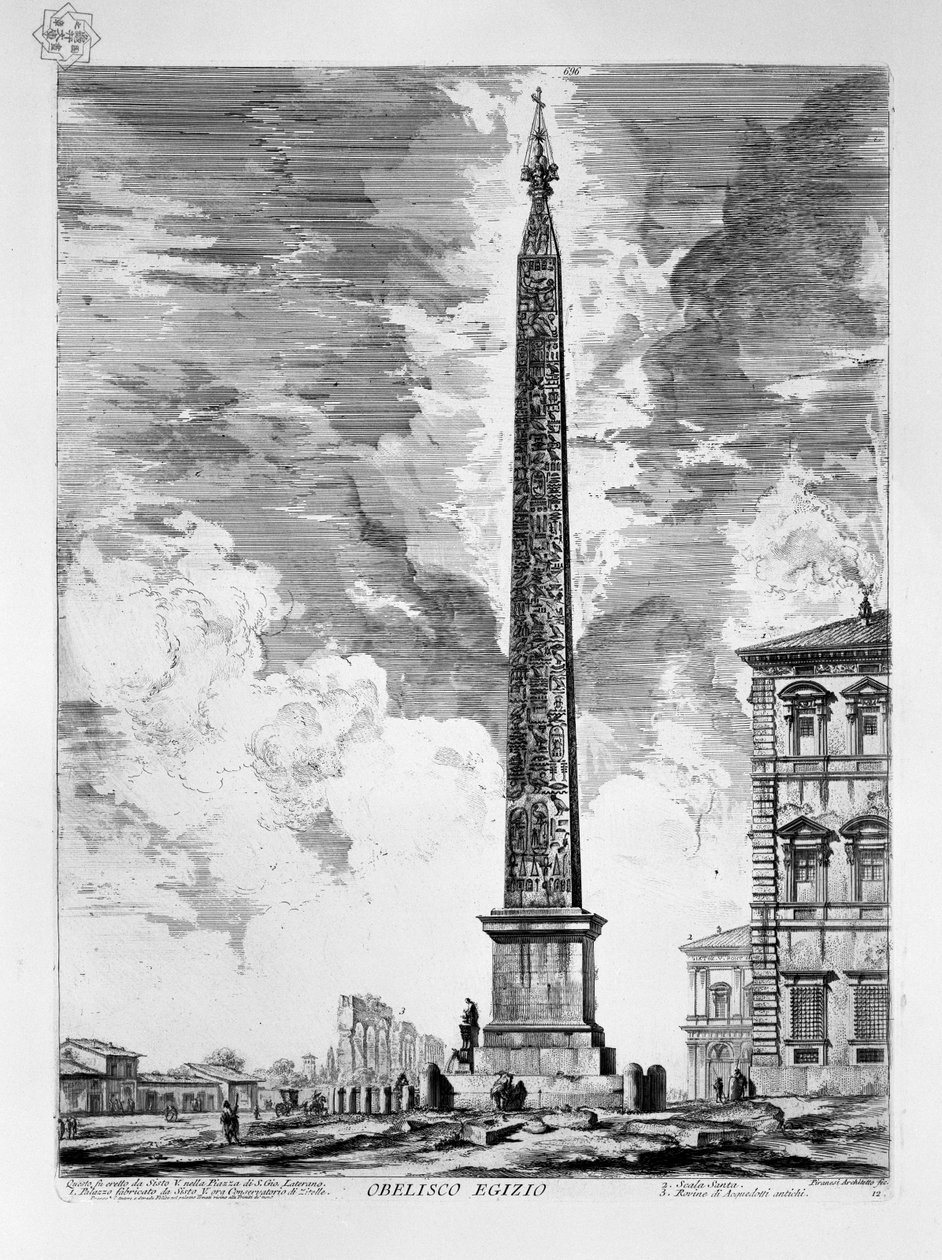 Lateránský obelisk. od Giovanni Battista Piranesi