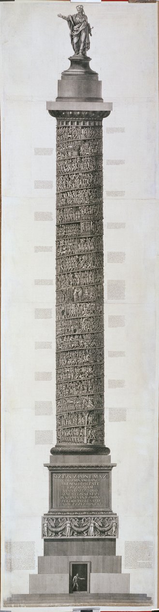 Trajánův sloup od Giovanni Battista Piranesi