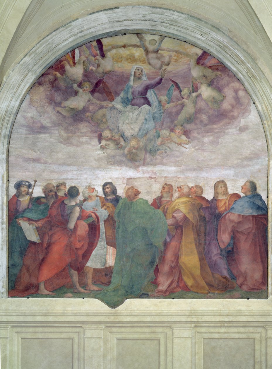 Nanebevzetí Panny Marie, 1513 od Giovanni Battista Rosso Fiorentino