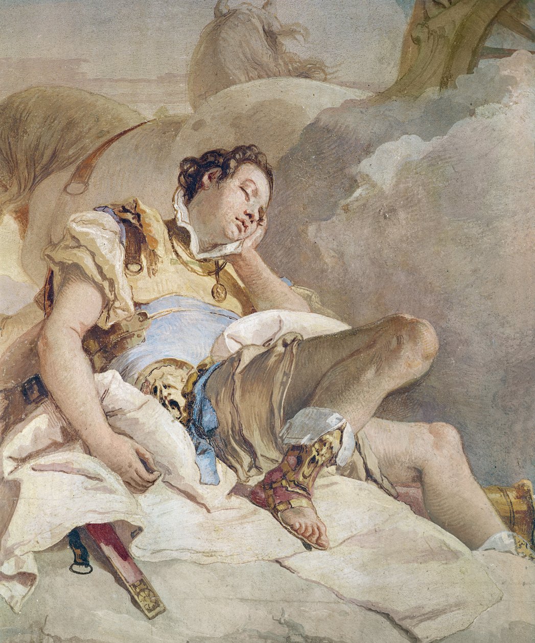 Armida Adbucting the Sleeping Rinaldo, detail Rinalda, z 