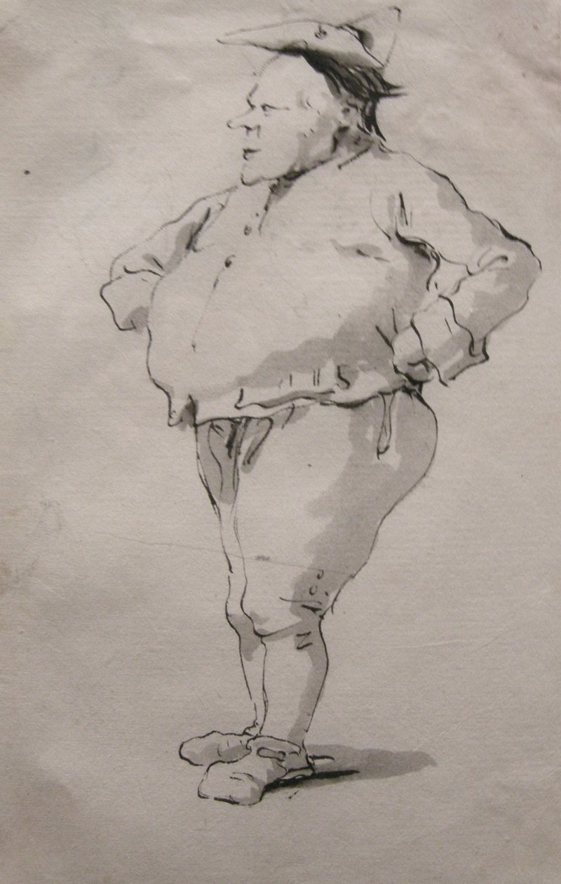 Karikatura muže od Giovanni Battista Tiepolo