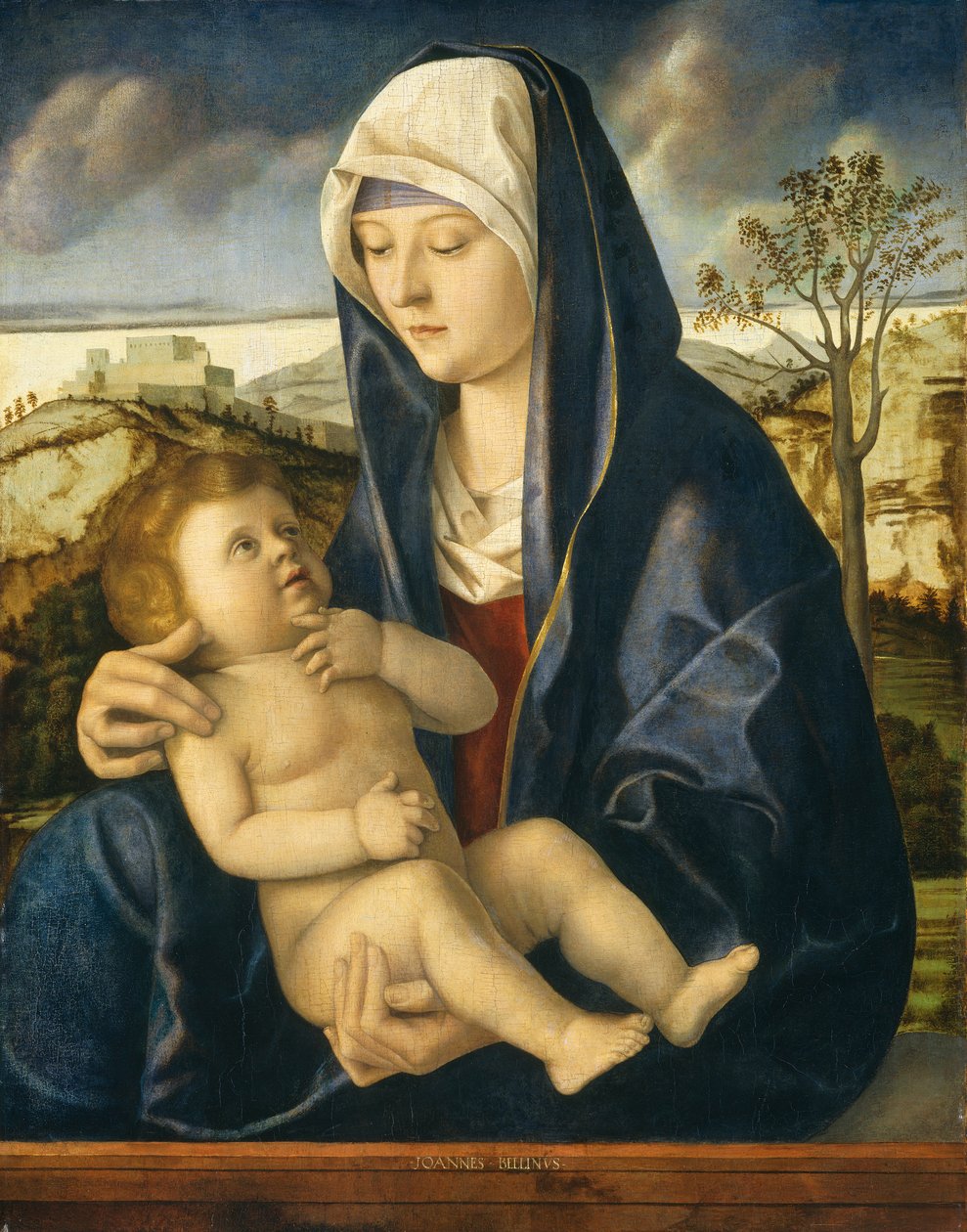 Madonna a dítě v krajině, cca 1490-1500 od Giovanni Bellini