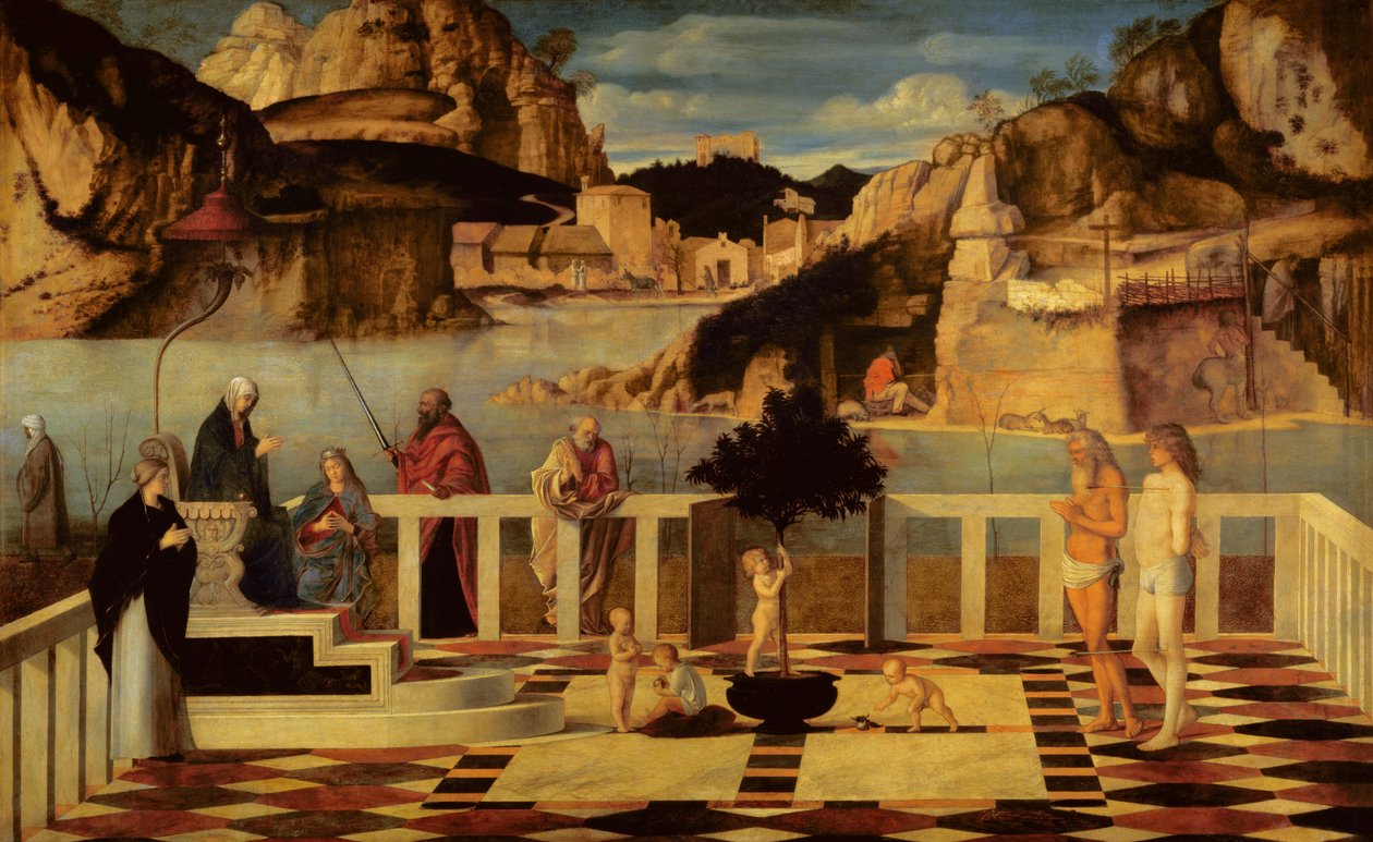 Posvátná alegorie, kolem roku 1487 od Giovanni Bellini