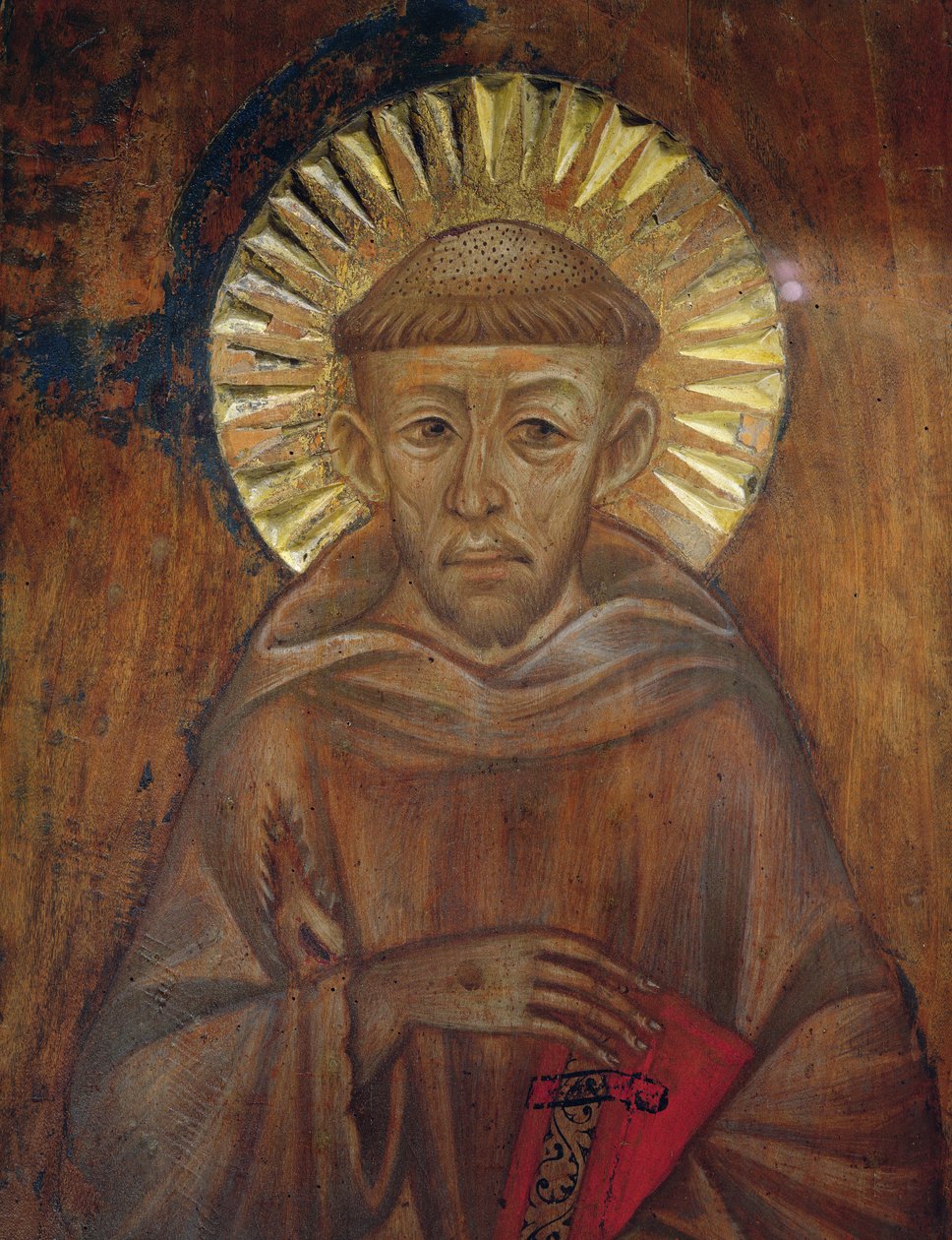 Portrét sv. Františka, c.1285 olej na panelu detail 696577 od Giovanni Cimabue