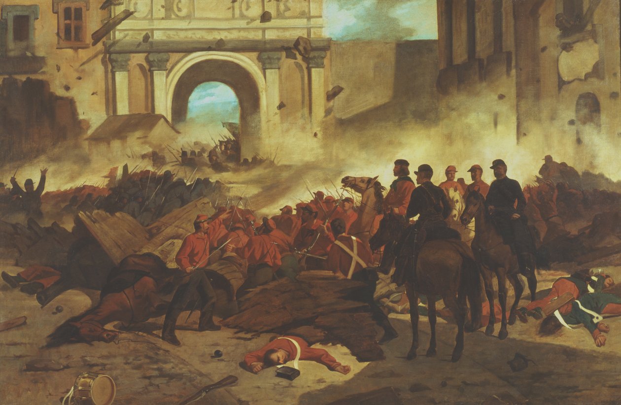 Garibaldi v Palermu od Giovanni Fattori