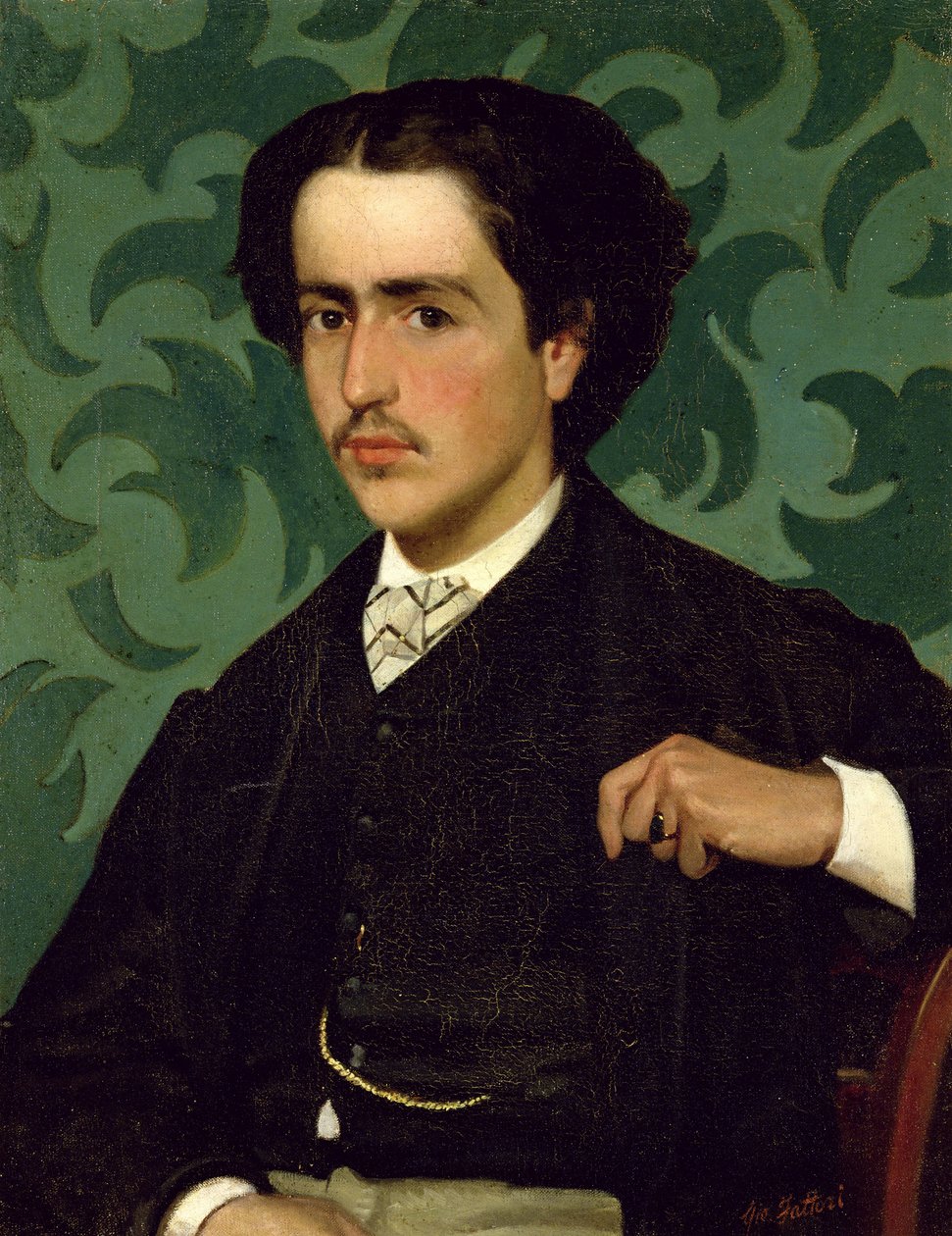 Portrét mladého muže od Giovanni Fattori
