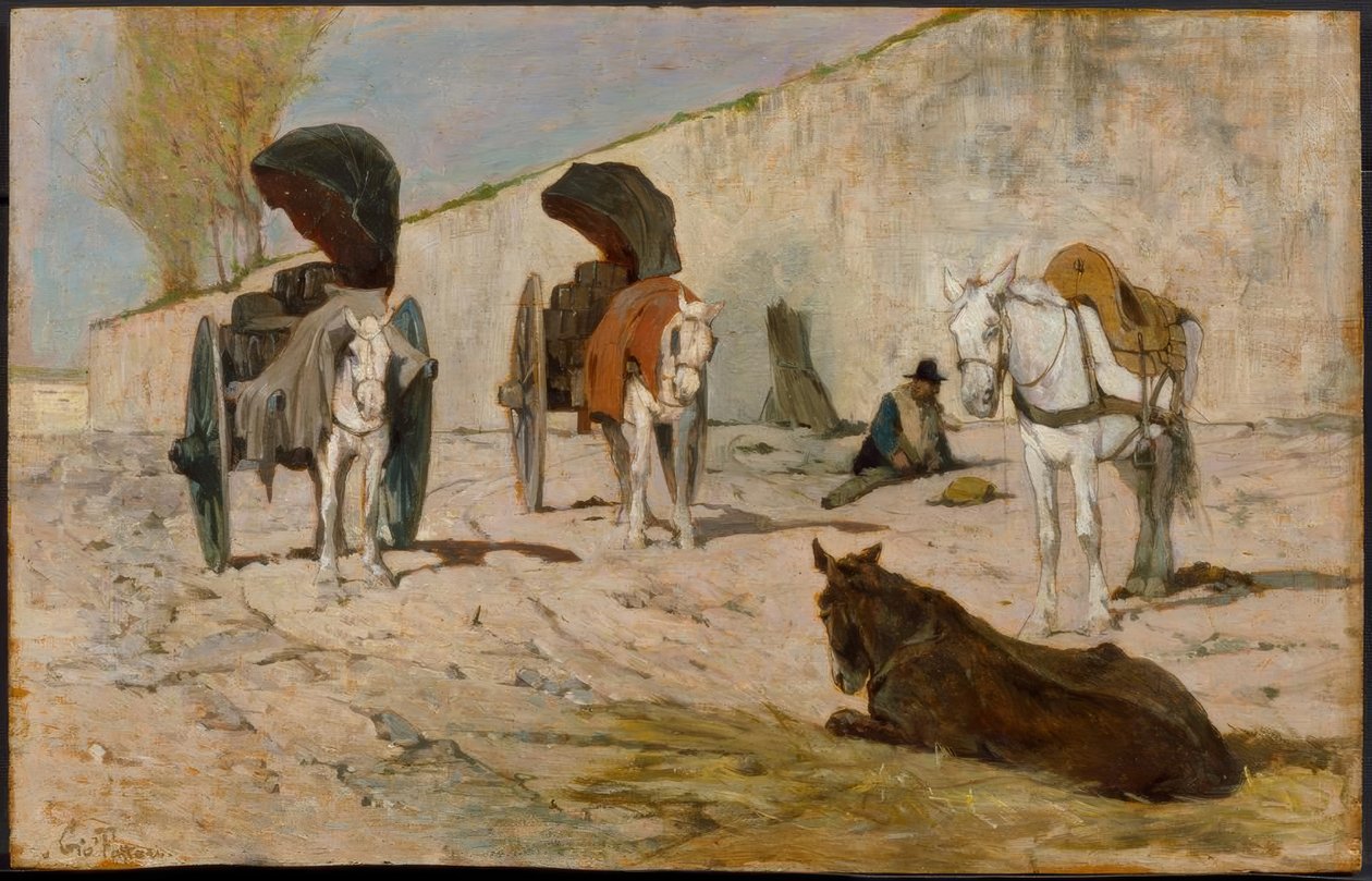 Římské mohyly od Giovanni Fattori