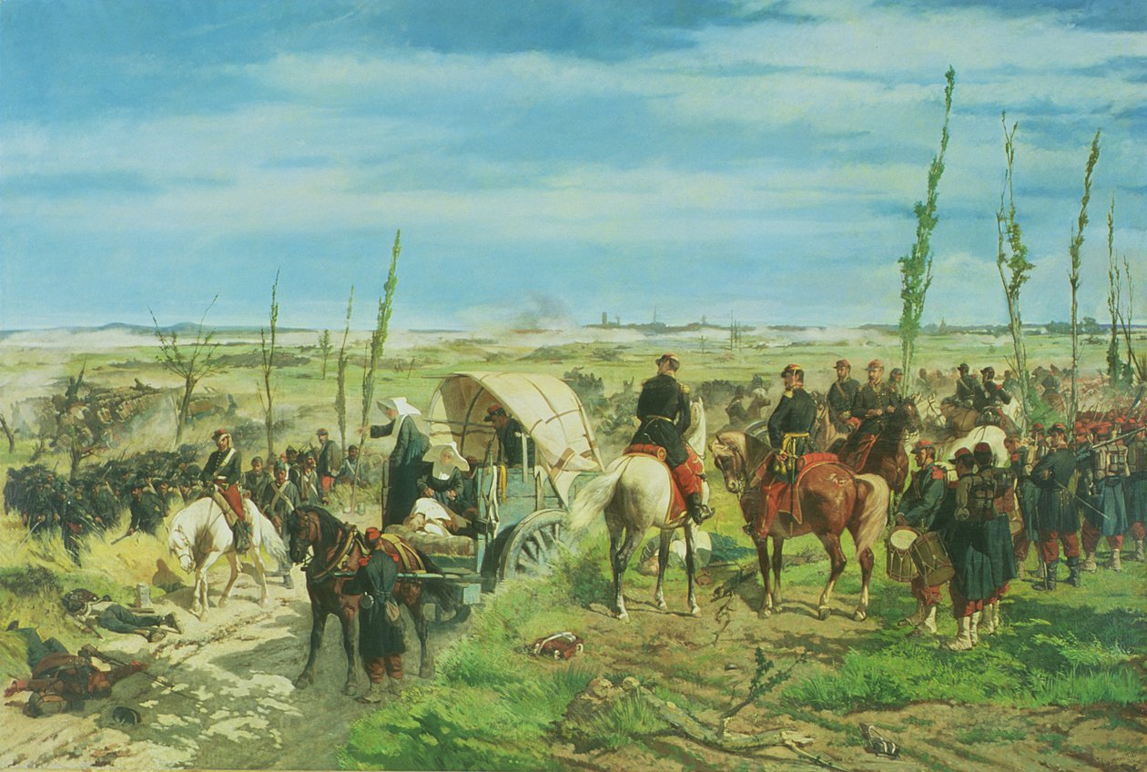 Italský tábor v bitvě u Magenty, červen 1859 od Giovanni Fattori