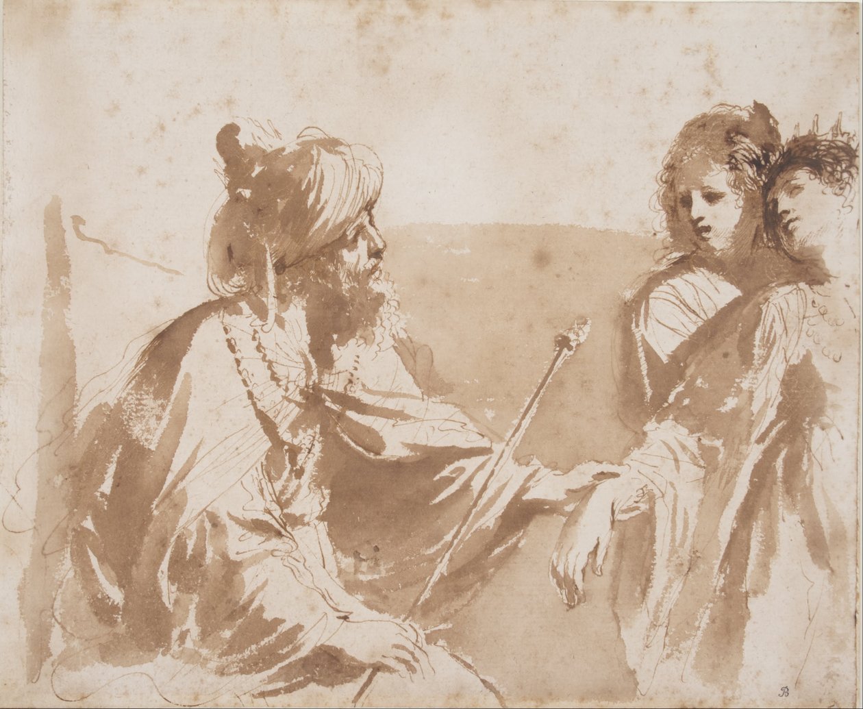 Ester před Ahasverem od Giovanni Francesco Barbieri