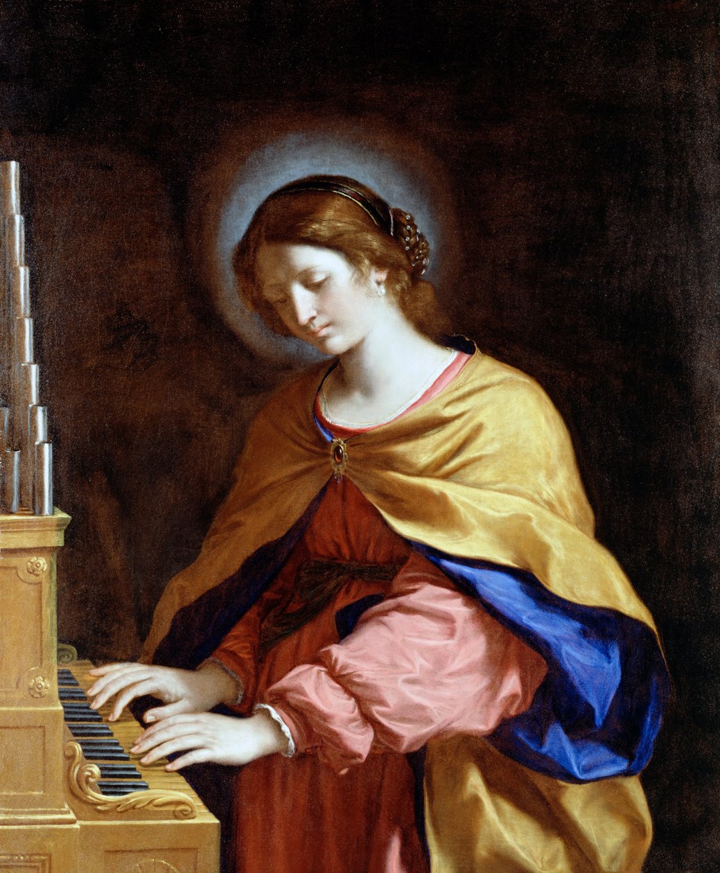 Svatý. Cecilie od Giovanni Francesco Barbieri