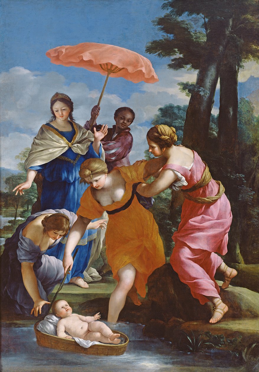 Mojžíš zachráněn z vody, c.1655-57 od Giovanni Francesco Romanelli